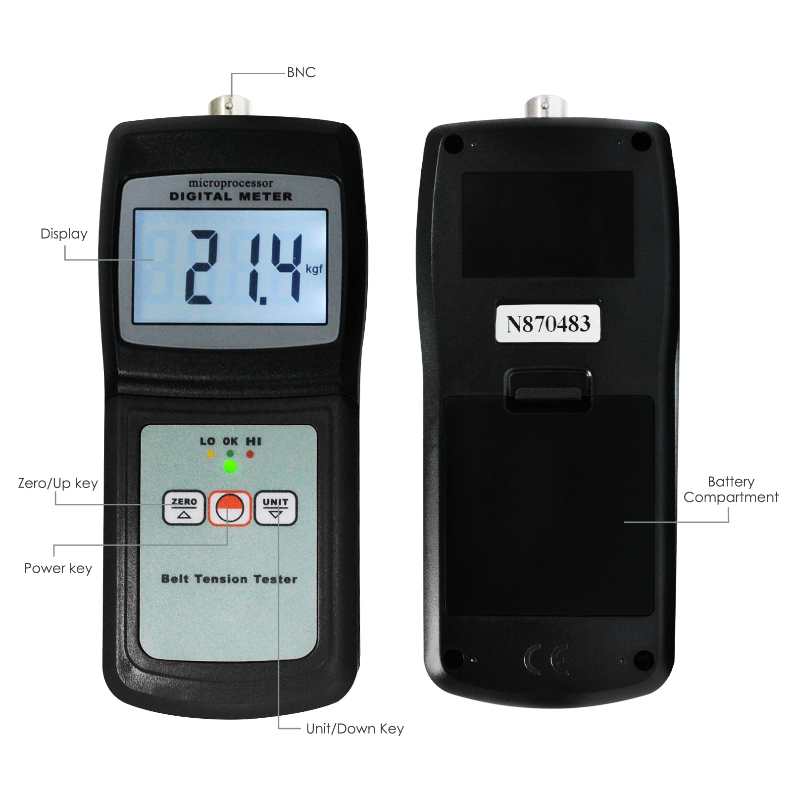 Digital Belt Tension Meter Gauge
